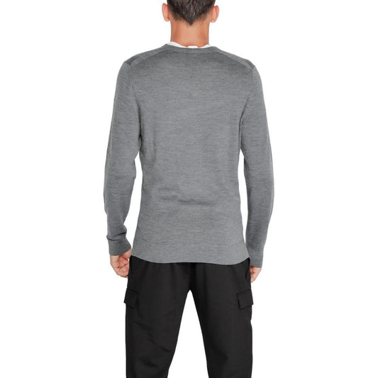Calvin Klein Gray Recycled Wool T-Shirt Calvin Klein Slate Gray