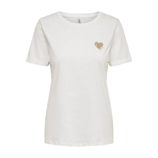 Only White Cotton Tops & T-Shirt Only Light Gray