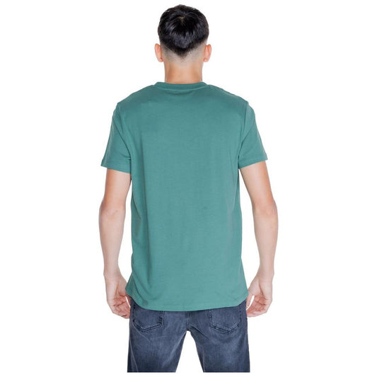 Peuterey Green Cotton T-Shirt Peuterey Slate Gray