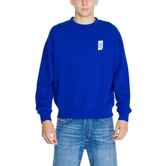Replay Blue Cotton Sweater Replay Midnight Blue