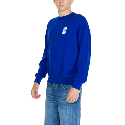 Replay Blue Cotton Sweatshirt 1728,71956299936,Blue,Clothing,IT44 | S,Men,Men - Clothing,New with tags,Replay,Sportswear - Clothing,Sweatshirt - Sportswear - Clothing