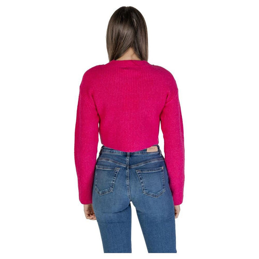 Only Pink Recycled Polyester Sweater Only Maroon