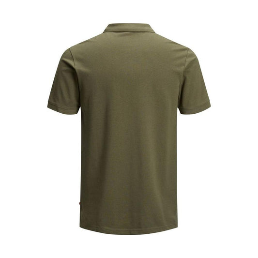 Jack Jones Green Cotton Polo Shirt Jack Jones Dark Olive Green