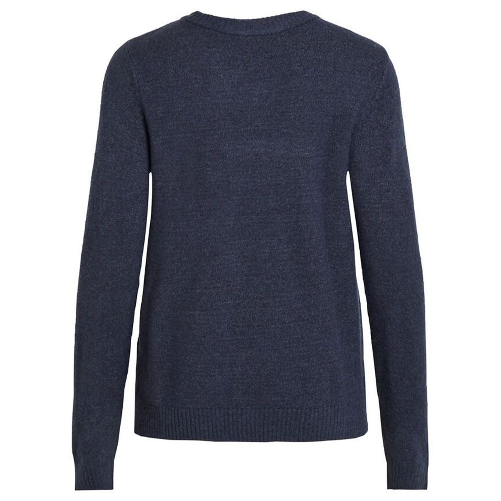 Vila Clothes Blue Viscose Sweatshirt
