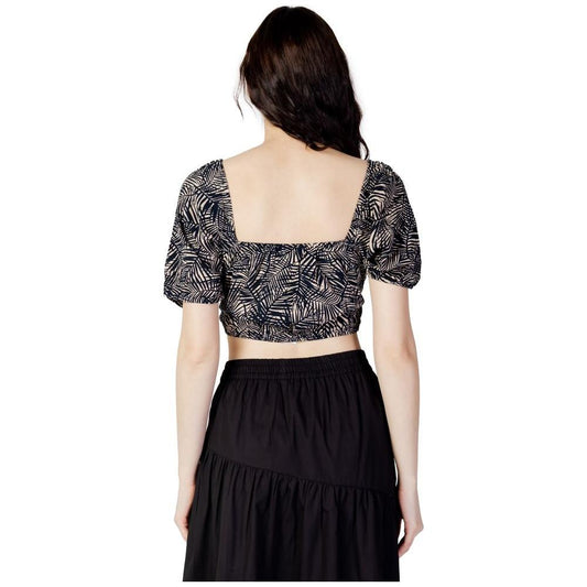 Only Blue Viscose Tops & T-Shirt Only Black