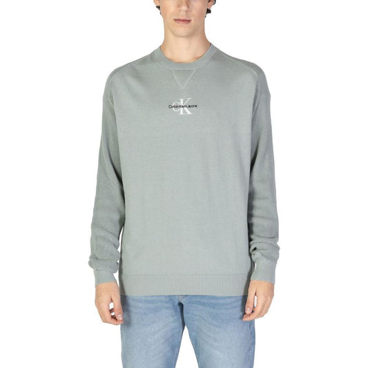 Calvin Klein Jeans Green Cotton Sweater Calvin Klein Jeans Gray