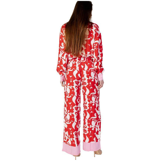 Vila Clothes Red Viscose Pant VI-10436900146-IT38|XS