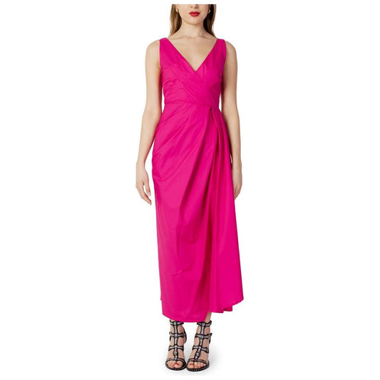 Sandro Ferrone Pink Cotton Dress Sandro Ferrone Medium Violet Red