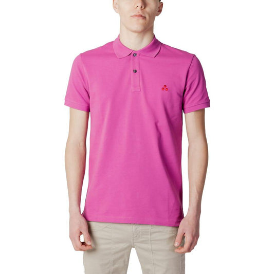 Peuterey Pink Cotton Polo Shirt Peuterey Pale Violet Red
