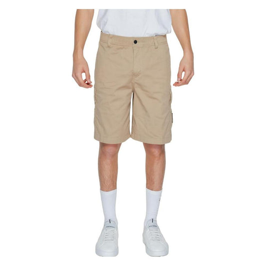 Calvin Klein Jeans Beige Cotton Short Calvin Klein Jeans Rosy Brown
