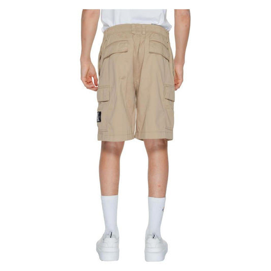 Calvin Klein Jeans Beige Cotton Short Calvin Klein Jeans Rosy Brown