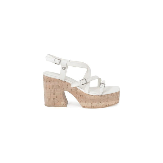 Guess Beige Leather Sandal Guess Tan