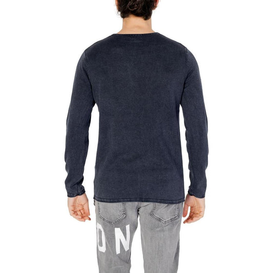 Jack Jones Blue Cotton T-Shirt Jack Jones Dark Slate Gray