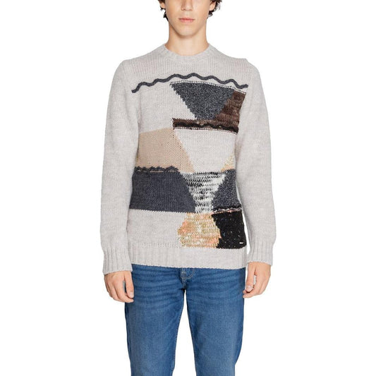 Gianni Lupo Beige Acrylic Sweater Gianni Lupo Dark Slate Gray