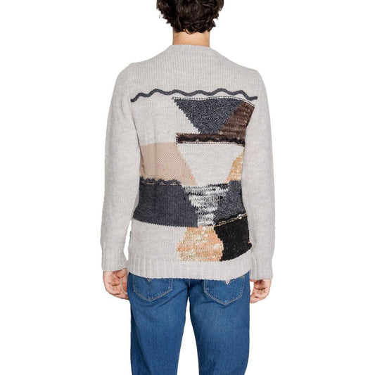 Gianni Lupo Beige Acrylic Sweater Gianni Lupo Dark Slate Gray
