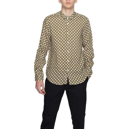 Gianni Lupo Beige Linen Pattern Shirt