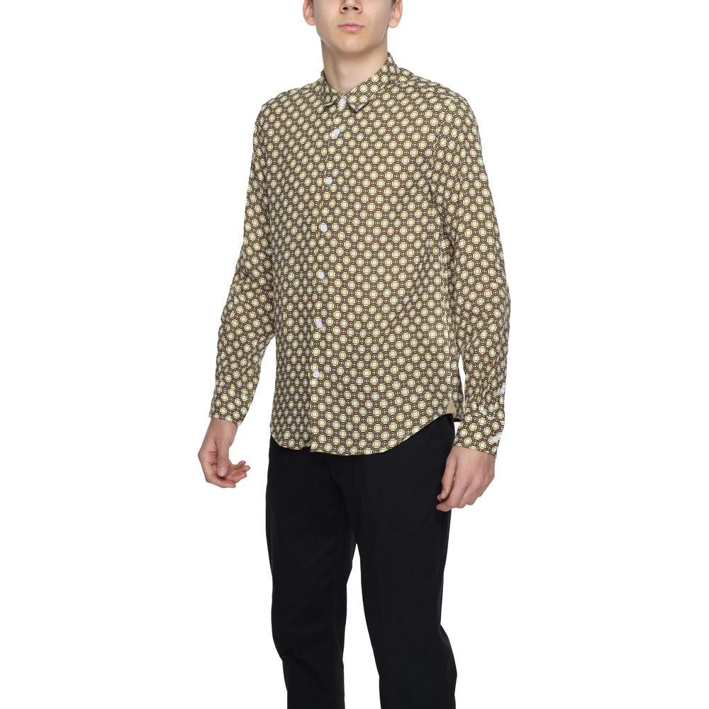 Gianni Lupo Beige Linen Shirt Gianni Lupo Dark Slate Gray