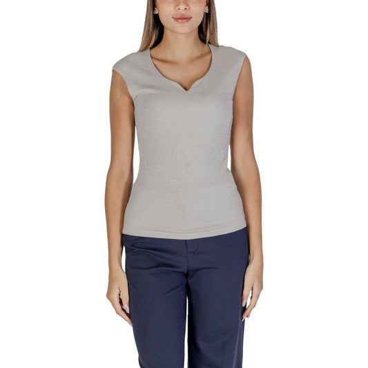 Street One Silver Viscose Tops & T-Shirt Street One Dark Gray