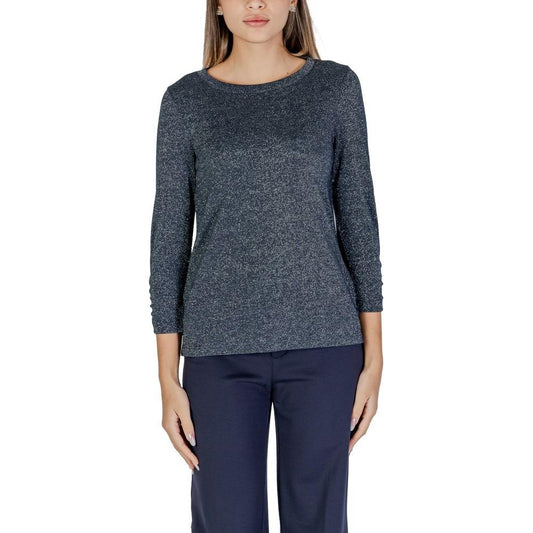 Street One Blue Polyester Tops & T-Shirt Street One Dark Slate Gray