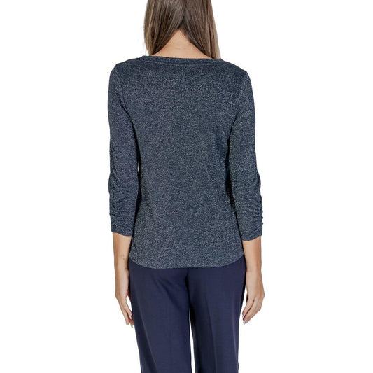 Street One Blue Polyester Tops & T-Shirt Street One Dark Slate Gray