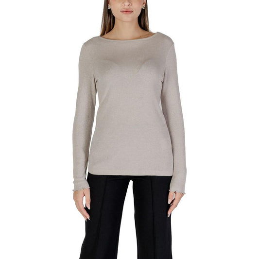Street One Beige Viscose Tops & T-Shirt Street One Dark Gray