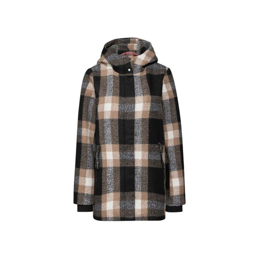Street One Beige Polyester Jackets & Coat Street One Dark Slate Gray