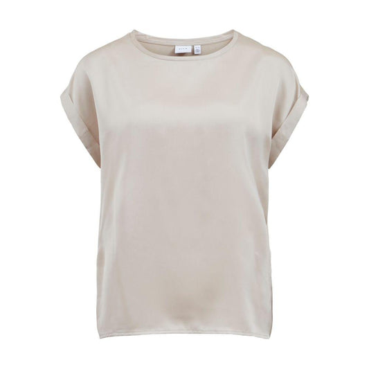 Vila Clothes Gold Cotton Tops & T-Shirt Vila Clothes Gray