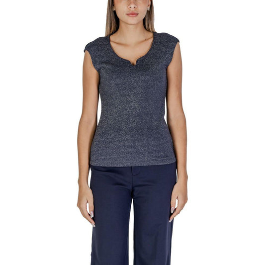 Street One Blue Viscose Tops & T-Shirt Street One Dark Slate Gray