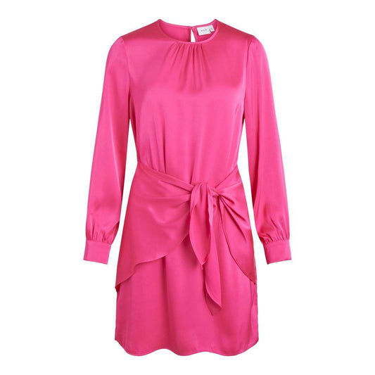 Vila Clothes Pink Polyester Dress Vila Clothes Pale Violet Red