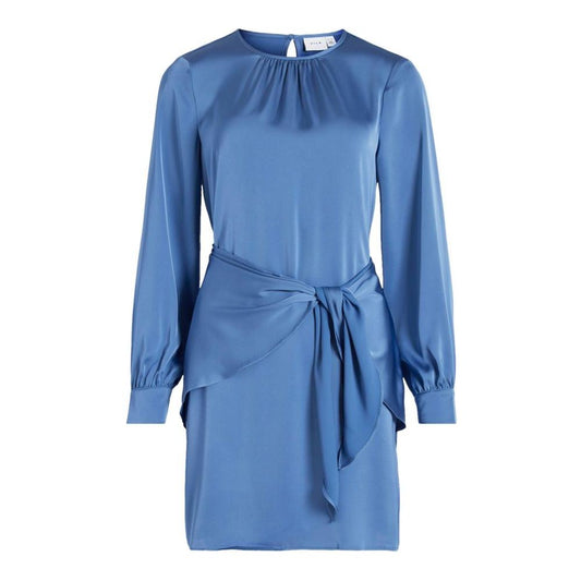 Vila Clothes Blue Recycled Polyester Dress Vila Clothes Steel Blue