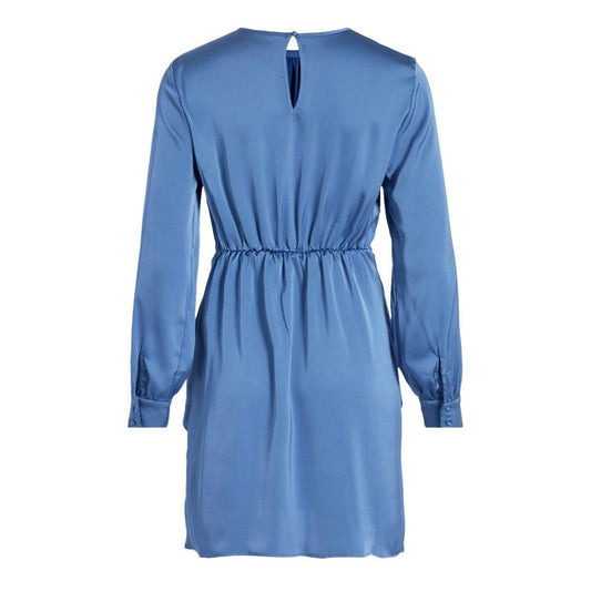 Vila Clothes Blue Recycled Polyester Dress Vila Clothes Steel Blue
