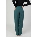 Vila Clothes Green Recycled Polyester Pant VI-13217300148-IT36|XXS