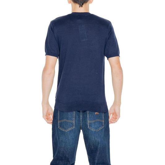 Hamaki-Ho Blue Cotton T-Shirt Hamaki-Ho Dark Slate Gray