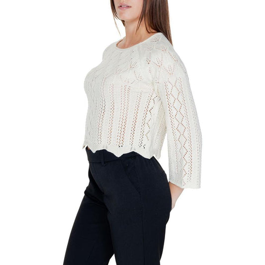 Vero Moda Beige Cotton Tops & T-Shirt Vero Moda Light Gray