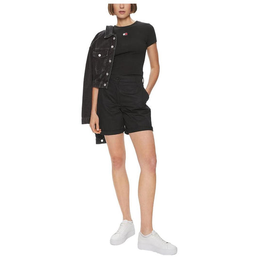 Tommy Hilfiger Jeans Black Cotton Tops & T-Shirt