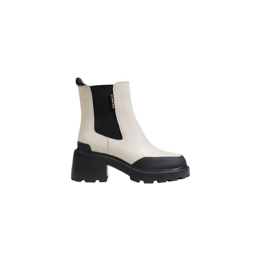 Tommy Hilfiger Jeans Beige Leather Boot Tommy Hilfiger Jeans Dark Slate Gray