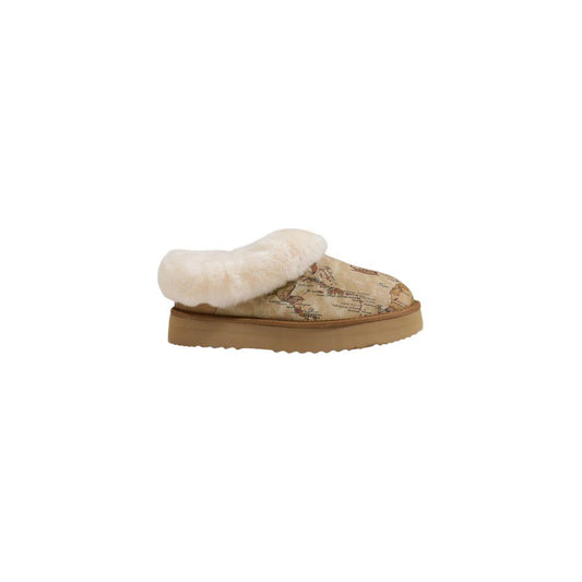 Alviero Martini Prima Classe Beige Fabric Boot Alviero Martini Prima Classe Dim Gray