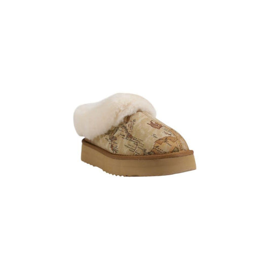 Alviero Martini Prima Classe Beige Fabric Boot Alviero Martini Prima Classe Dim Gray