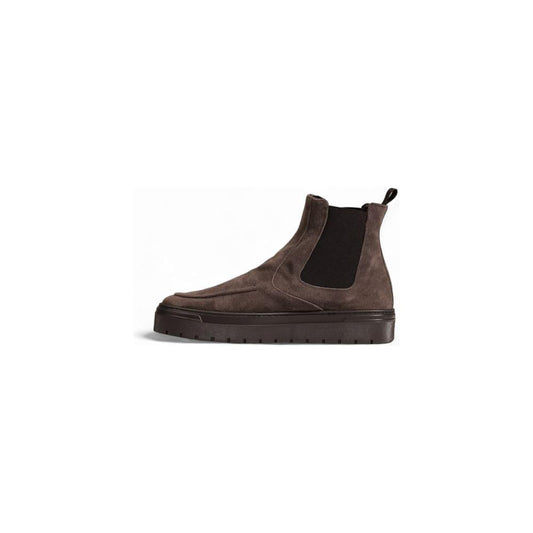 Antony Morato Gray Suede Leather Boot Antony Morato Dark Slate Gray