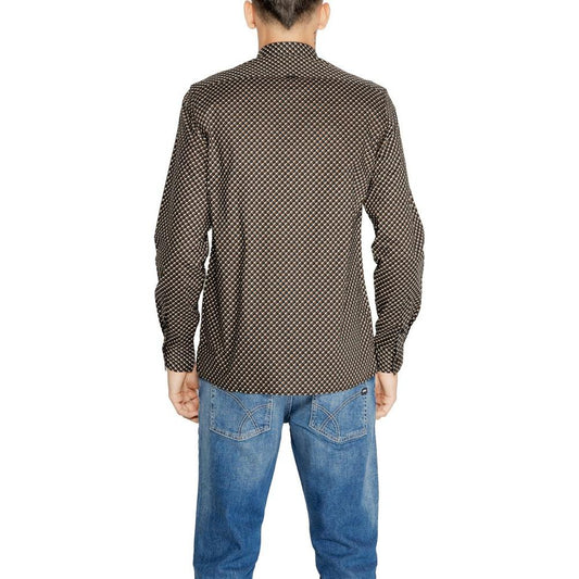 Antony Morato Brown Cotton Shirt Antony Morato Dark Slate Gray