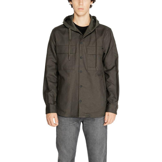 Antony Morato Green Cotton Shirt Antony Morato Dark Slate Gray
