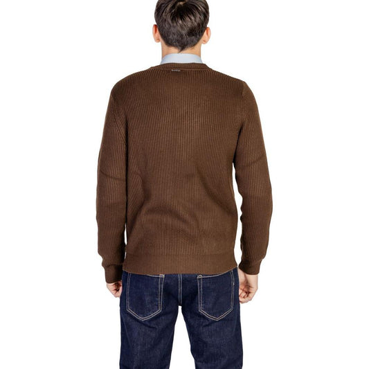 Antony Morato Brown Polyester Cardigan Antony Morato Dark Slate Gray
