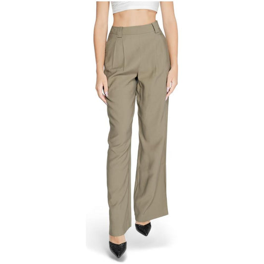 Morgan De Toi Green Cotton Jeans & Pant Morgan De Toi Rosy Brown