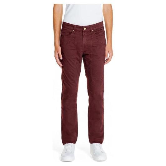 Jeckerson Red Cotton Jeans & Pant Jeckerson Light Gray
