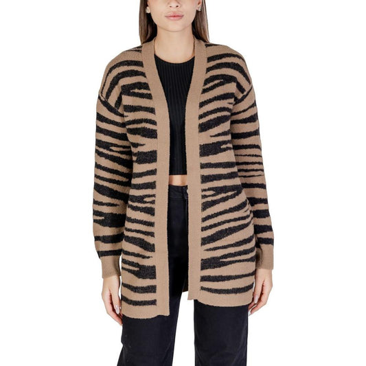 Jacqueline De Yong Brown Nylon Cardigan Jacqueline De Yong Black