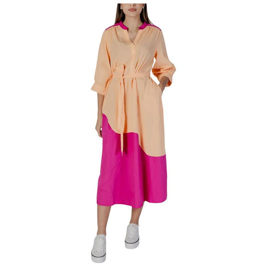 B.Young Orange Cotton Dress B.Young Tan