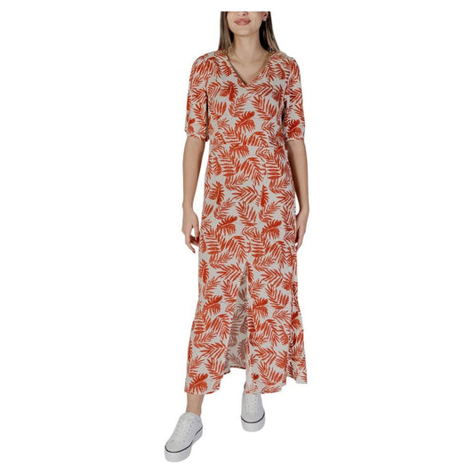 B.Young Red Viscose Dress B.Young Rosy Brown