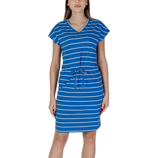 B.Young Blue Cotton Dress B.Young Rosy Brown