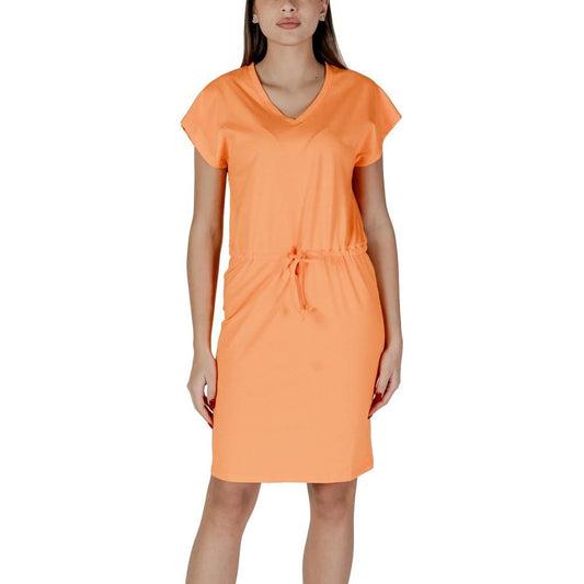 B.Young Orange Cotton Dress B.Young Dark Salmon