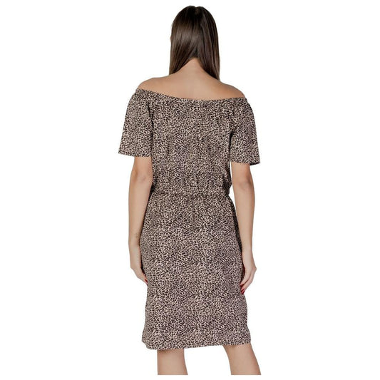 B.Young Beige Cotton Dress B.Young Rosy Brown